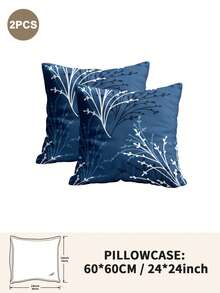 1 pièce/2 pièces/4 pièces Taie d'oreiller à motif floral en polyester (insert de coussin non inclus), douce et confortable, convient pour toutes les saisons - Multicolore - Voir 24