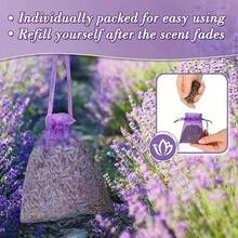 10pcs Lavender Fragrance Sachets Set, Natural Premium Lavender, Gift Fragrance Bags, Car Drawer And Wardrobe French Lavender Fragrance Bags, Home Fragrance Bags - Multicolor - View 3
