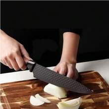 Stainless Steel Knife Set Kit, Sharp, Non-Stick, 6 Pieces, Color - 黑色 - 查看 4
