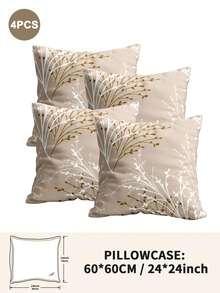 1pc/2pcs/4pcs Polyester Floral Pattern Pillowcase (Pillow Insert Not Included), Soft & Comfortable, Suitable For All Seasons - Multicolor - View 20