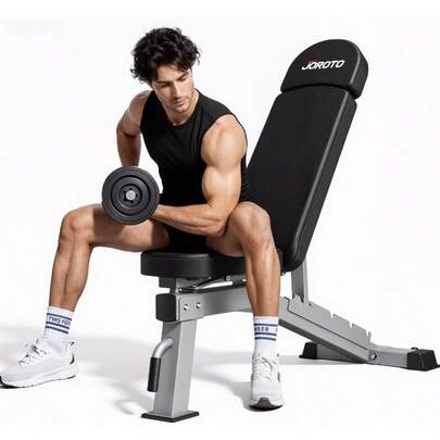 Adjustable Weight Bench - Foldable 700 Pounds Load Strength Training Benches For Full Body Workout Bench Press With Fast Auto-Lock Adjustments MD35/MD80