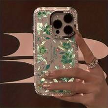 Funda para iPhone 17 Air/16e/15/14/13/12/11 Pro, Pro Max, Plus, funda suave de TPU, marco transparente con diseño de diamante, mejora la textura del teléfono, lujo discreto - transparente - Ver 3