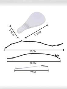 1 Set (40pcs) Face Stickers (With 3 Strings) - White - View 4