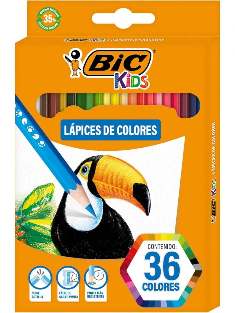 Lápices de Colores Punta Resistente Sin Astillas Hecho de Resina Surtido de Colores 36 Piezas - Surtido de 24 colores - Ver 1