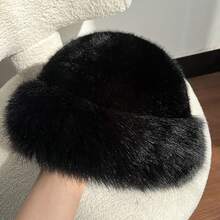 超柔软仿毛皮女士冬季保暖帽，舒适保暖，蒙古风雪帽 - 彩色 - 查看 9