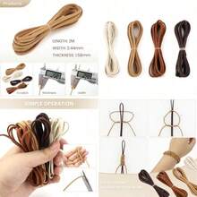 Leather String Suede Cord Leather Cords Rope String For Jewelry Making Necklace Bracelet Art Crafts Beading 4 Colors3mm X 2.2 Yard - 如圖 - 查看 1