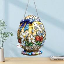 2D亚克力玻璃复活节彩蛋挂饰，家居墙面艺术装饰 - 彩色 - 查看 4