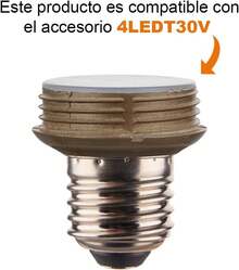 Tecnolite - Foco Cilíndrico Malla de Ratán LED 4.5, Luz Ámbar, Base E27, No atenuable - Café / Marrón - Ver 9