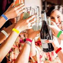 1000/100 piezas/Set de pulseras de papel impermeables, pulseras de colores para deportes, fiestas, competiciones, festivales, eventos, clubes, vacaciones - Multicolor - Ver 4