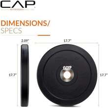 Best Olympic Bumper Plate for Weightlifting, Black Color - Negro - - Ver 6