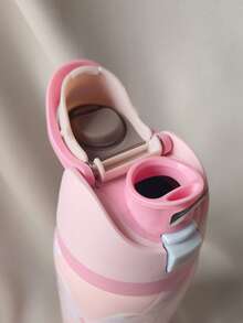 OWALAo Newest Sugar Plum Fairy 32oz / 945ml Free-Sip Holiday Collection Limited Edition Stainless Steel Water Bottle With Straw. Pink Bow Pattern. A Water Bottle Designed For Water Drinkers, Suitable For Running, School, Travel, Fitness, Halloween, Thanksgiving Day, Christmas Day Gifts, Gift For Her, New Fashion Water Bottle For Women. - Sugar Plum Fairy-粉藍色絲帶 - 查看 4