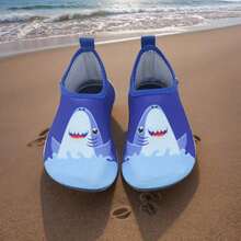 1双儿童夏季水鞋,户外水鞋,瑜伽鞋,卡通防滑透气沙滩鞋,训练鞋,女童卡通图案圆头布艺运动水袜 - 彩色 - 查看 11