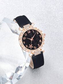2pcs/Set Girls' Elegant Fashion Cute Floral Dial Quartz Watch With Floral Bracelet, Suitable For Girls' Daily Wear, Perfect For Girls' Party, Back To School, Vacation, Travel, Birthday, Holiday Decoration, Christmas Gift For Girls, Ideal Gift For Girls, Girls' Accessory - Multicolor - View 11