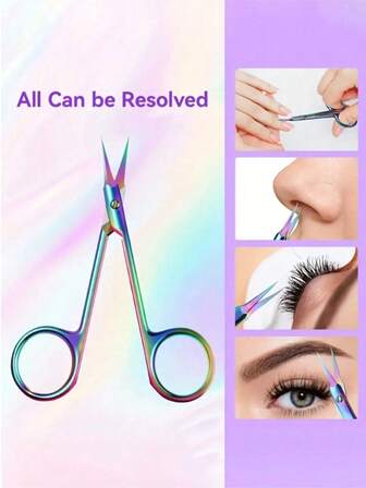 1 pieza Cortaúñas de acero inoxidable - Punta fina y puntiaguda, mango extendido, herramienta de belleza multiusos para manicura, cejas y pestañas, tijeras profesionales de acero inoxidable para el cuidado de las uñas, herramienta especial para eliminar la piel muerta, tijeras rusas para la piel muerta de la cutícula, tijeras con púas para el arte de uñas, regalos de Navidad, regalos de Año Nuevo