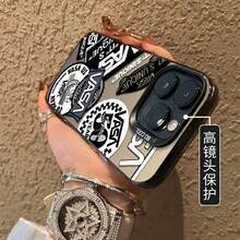 VASA Marca de Moda Compatible con Apple 15 Funda Plateada  14 Pro Creativa 13/11 Pro Max Cubierta Protectora Mate - IMD 2 en 1 Negro [S502 Streetwear Brand VASA] - Ver 4