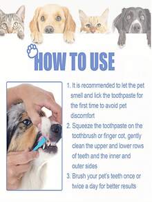 Pet Dental Toothpaste - Pet Tartar & Stain Removal, Teeth Whitening & Oral Care Toothpaste. Pet Dental Cleaning Toothpaste, Pet Dental Cleaning Spray. Toothpaste, Dental Spray, Toothbrush And Other Pet Dental Care Supplies - Multicolor - View 5