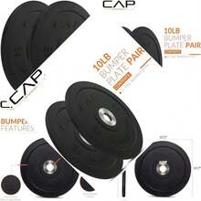 Goma de parachoques para barra en múltiples opciones en el contexto de  en el deporte - Negro - - Ver 1