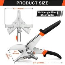 Tijeras de Inglete, Cortador de Inglete de Mltiples ngulos, Cizalla ingletadora ajustable 22, 5 - 45 grados - por defecto - Ver 7