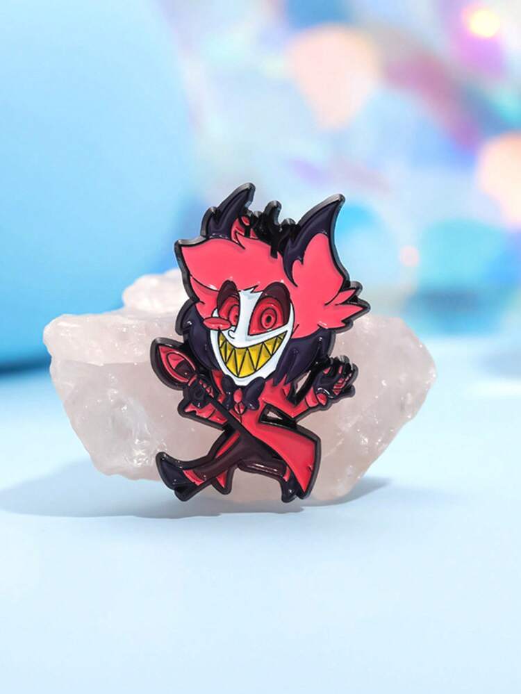 1pc Cartoon Metal Enamel Brooch Pin, Fashionable Jewelry Accessory Suitable For Men And Women Daily Wear On Clothes, Bags - Multicolor - View 1