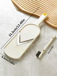 Rebanador/rallador de verduras de cocina, adecuado para cortar en tiras finas col, zanahorias, verduras de ensalada - Blanco - Ver 4