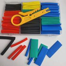 164/328/560/720 piezas, Juego de herramientas para pelar tubos termorretráctiles de colores - Mangas aislantes de cable resistentes al calor, tubos de poliolefina con relación de encogimiento de 2:1. Ideal para el hogar y viajes al aire libre, conexión eléctrica industrial y automotriz. También sirve como herramienta de trabajo para proyectos de extensión de cables. - Multicolor - Ver 9