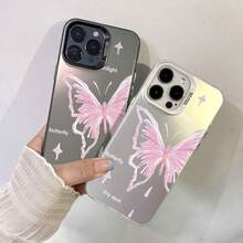 Basic Phone Cases - Colorsilvershellblackphone Butterfly SilverURLF - View 3