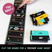 Karaoke-Style Game With Foam Microphone 125 Word Cards Game Board Player Tokens & Easy Instructions For Non-Singers - 黑色 - 查看 6