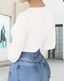 Women Bodysuits - 白色 - 查看 3
