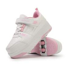 4-Wheel Detachable Roller Skates For Women/Students, Suitable For All Seasons, Unisex Roller Shoes With Wheels For Sports & Commuting - Pink - View 6