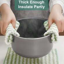 Bộ 10/5 khăn lau bát đĩa bằng vải lông san hô, khăn lau họa tiết sóng, khăn bếp kẻ sọc, khăn lau nhà bếp, khăn lau bát đĩa bằng vải lông san hô, khăn lau nhà bếp, dụng cụ vệ sinh nhà bếp, miếng lau không dính dầu mỡ, không nhờn, không rụng lông, đa năng, thảm lau nhà bếp gia dụng. - Nhiều màu - Xem 9