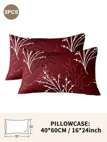 1pc/2pcs/4pcs Polyester Floral Pattern Pillowcase (Pillow Insert Not Included), Soft & Comfortable, Suitable For All Seasons - Multicolor - View 32