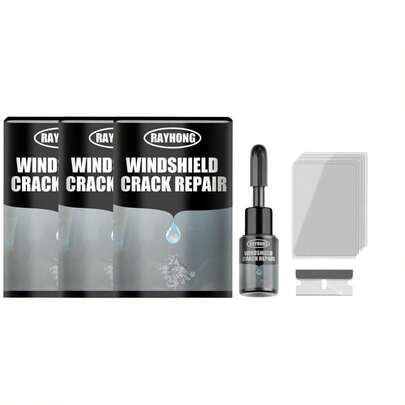 Car Windshield Crack Repair Resin – Glass Adhesive For Chip, Crack & Seam Restoration, UV Curing Formula, Improves Clarity & Maintains Windshield Integrity