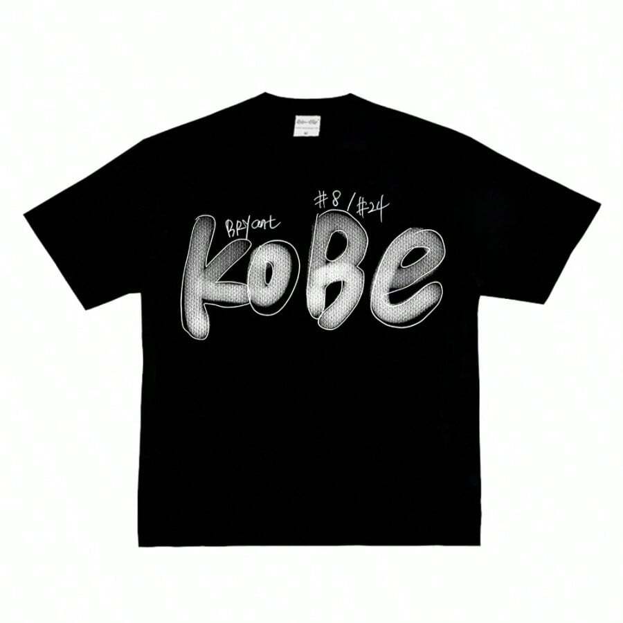 New Arrival Mens Clothes Tee Shirt Homme T-Shirts Men Tshirt For Men Ropa Hombre Basketball Star Printed 72141 - 黑色 - 查看 1