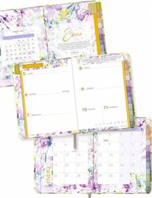 mano® Agenda pocket 2026 ALMA Semana vista - Medidas (B7+) 10 x 13 - 184 Páginas - Incluye separadores mensuales y hojas para anotaciones (Con Stickers) - Con funda y pegatinas - Ver 4