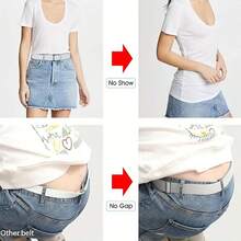 Cinturón ajustable de cintura, herramienta de cintura para suéter y camisa, evita la exposición, cinturón elástico de cintura para cambiar el estilo de la camisa - Multicolor - Ver 10