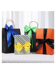 1 Rolo de Fita de Cetim com 4cm de Largura, Adequada para Fazer Laços, Decoração de Bolos, Embalagem - Azul Royal - Visão 8