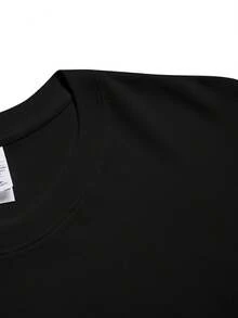 Men's T-Shirt With Stylish Low Battery Print - Stylish Black T-Shirt For Gym, Streetwear And Casual Looks, Breathable Crew Neck, Summer Workout Top, Durable Material, Short Sleeve, Ideal For Fitness Enthusiasts - 黑色 - 查看 2