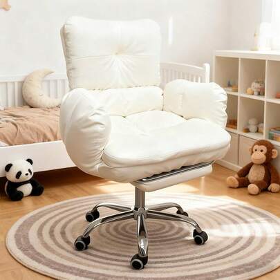 Sillon Reclinable Adultos-Mecedora Sillón Moderno Cómodo Sillón Reclinable Terciopelo Sofa Individual Silla Decorativa para Sala de Estar, Dormitorio, Salón, Respaldo Ajustable 180 ° (Blanco)