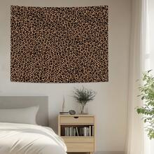 1pc Leopard Print Tapestry, Polyester Hanging Wall Decor For Living Room, Bedroom, Office, Home Decoration, Party, Rectangular Printed Kitchen Wall Hanging Cloth With Drape, Comes With 3 Wall Nails And 2 Clips - Multicolor - View 8