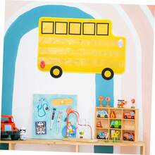 Homoyoyo Organizador Pared Bus Escolar con Transparentes Aprendizaje del Alfabeto Decoración de Aula y Organización Maestros - 1 - Ver 6