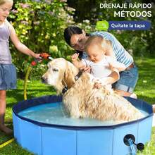 Piscina Plegable para Perros, Piscina para Mascotas de 120 x 30 cm con Tablero de PP de Alta Resistencia, Piscinas Plegables de Plástico Duro para Perros, Bañera Antideslizante para Mascotas - 1 - Ver 7
