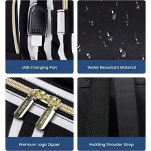 LOVEVOOK Laptop Backpack15.6 Inch Professional Womens Purse Computer Bag Nurse Teacher Backpack Waterproof College Work Bags Carry On Travel Back Pack With USB Port Black - Blackstripe - View 6