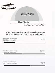 1pc,Swimming Cap, Silicone Makes The Wearer Effortless, And Lightweight, Universal Waterproof Ear Protection, Universal Style Swimming Cap, Essential For Summer Outings - Multicolor - View 8