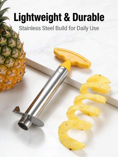 2-In-1 Pineapple Corer & Slicer - Quick Peeling & Slicing Tool, Suitable For Pool Parties, Summer Gatherings | Ideal For Summer Party Organizers, Home Chefs And Outdoor Enthusiasts