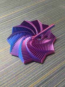 3D Printed 10cm Sensory Extender With Handle, Hypnotic Visual And Stress Relief Toy, Provides Satisfying Visual Experience, Office Stress Relief Toy, New Year Gift - Multicolor - View 6