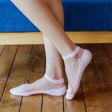 6 Pairs Womens Sheer Transparent Casual Socks Ultrathin Mesh Socks, Ultrathin Crystal Socks, Anti-Slip Ankle Socks, Cute Women Socks, For Dancing, Wedding, Dress, Party - 11 pares - Ver 7