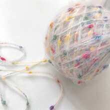 Süße Bonbon-Farbige Chunky-Garn zum Häkeln - 100g Funkelnde Regenbogen Mohair-Mischung, DIY Handstrickerei für Geschenke, Heimdekoration, Schals, Taschen, Puppen - Verschiedenfarbig - Übersicht 7