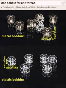1个透明缝纫线轴收纳盒，多功能梭芯整理盒，适用于塑料和金属梭芯，有25槽和36槽两种尺寸可选 - 無色 - 查看 5