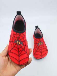 1 Pair Kids Outdoor Beach Shoes, Boys' Red Spider Web Soft Bottom Lightweight Breathable Swimming Water Shoes, Suitable For Outdoor, Beach, Halloween Party, Children Summer Water Shoes, Outdoor Water Sports Shoes, Yoga Shoes, Cartoon Anti-Slip Breathable Beach Shoes - Multicolor - View 14
