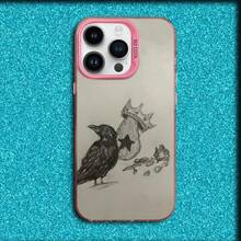 Funny C- Gray Singer Phone  16,15,14,13,12,11,,Pro,Pink Matte Silicone Cover.Holiday Phone Accessories. - Z2 - 查看 3